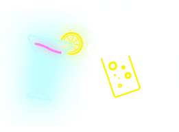ネオン風カクテルのイラスト